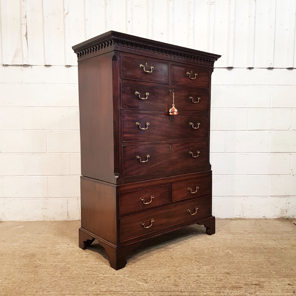 ANTIQUE 18TH CENTURY MAHOGANY CHEST ON CHEST C1780 View VII