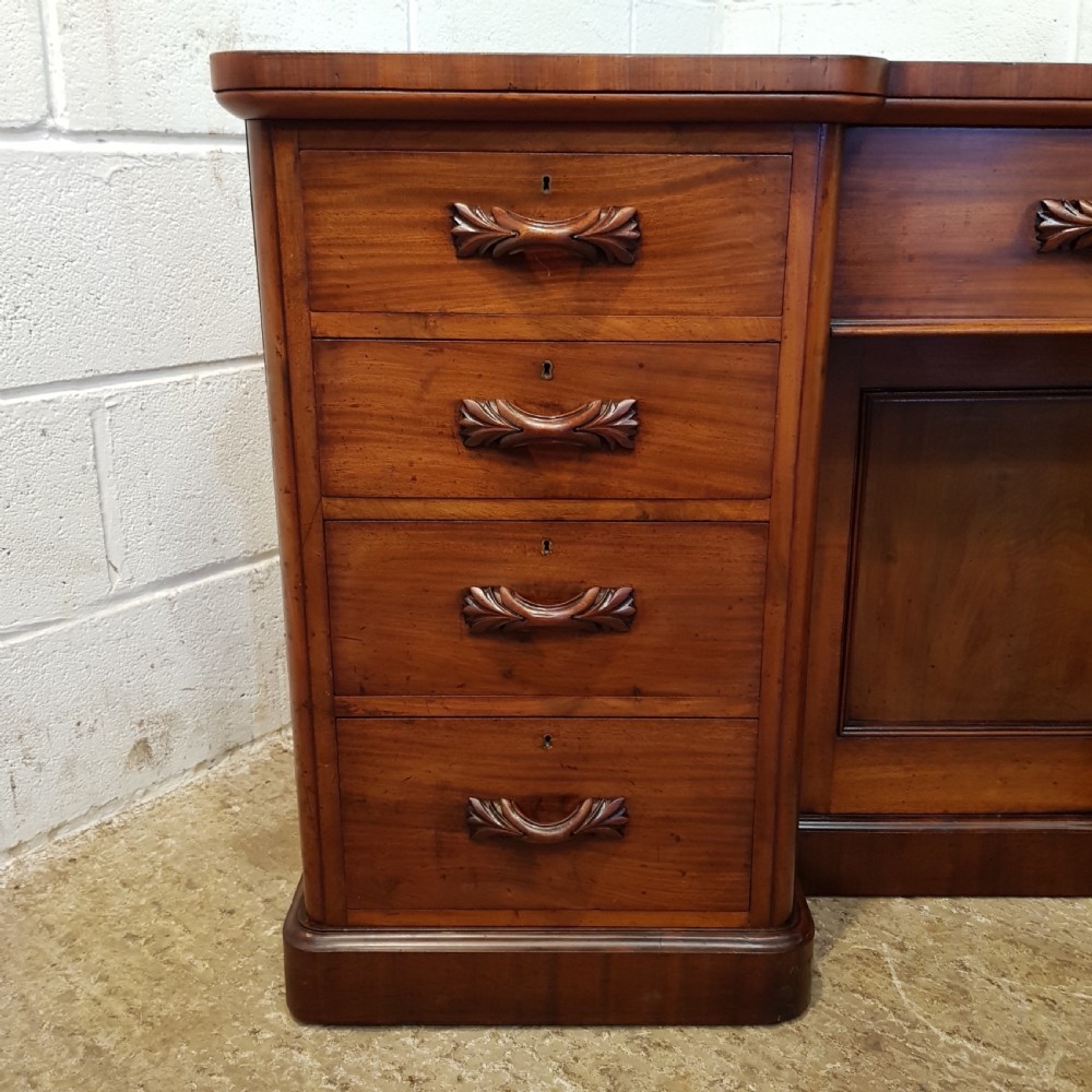 ANTIQUE VICTORIAN MAHOGANY DESK. C1880 View V