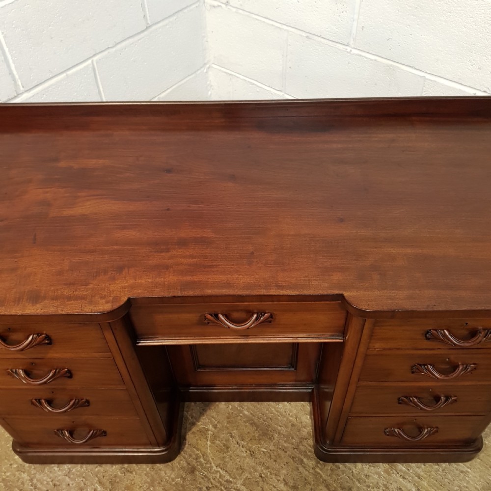 ANTIQUE VICTORIAN MAHOGANY DESK. C1880 View VI