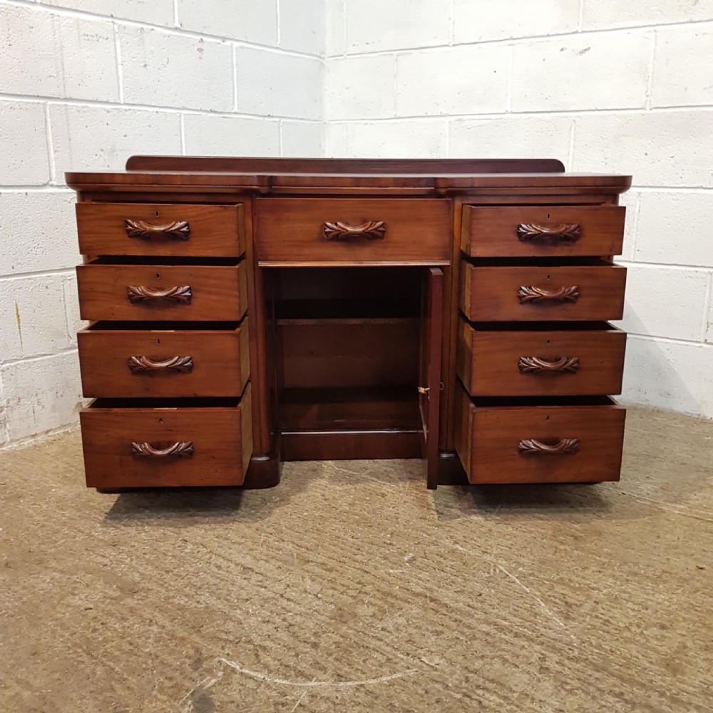 ANTIQUE VICTORIAN MAHOGANY DESK. C1880 View VIII