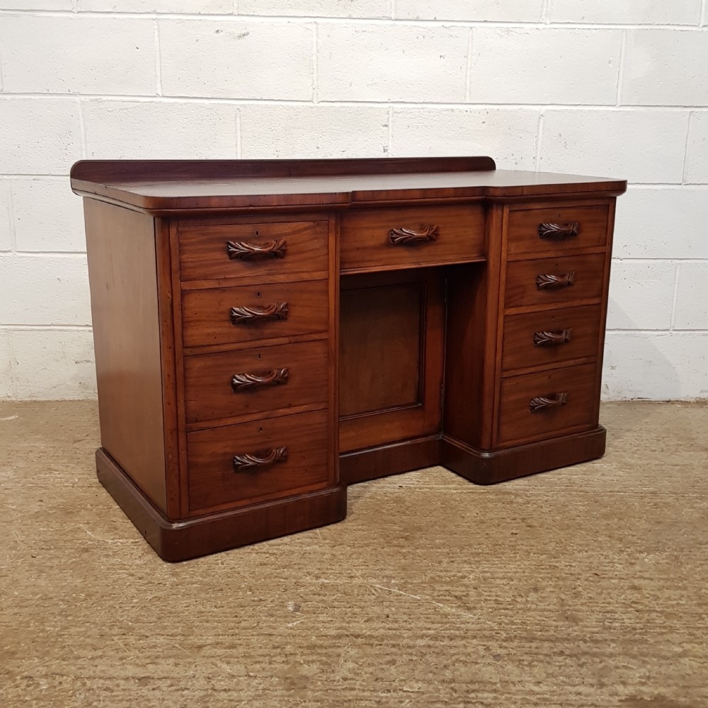 ANTIQUE VICTORIAN MAHOGANY DESK. C1880 View IX
