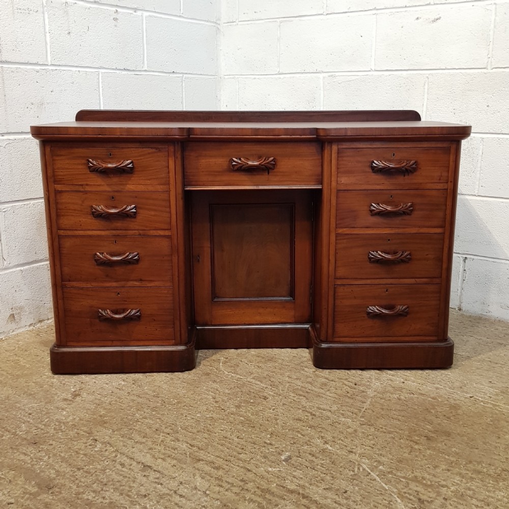 ANTIQUE VICTORIAN MAHOGANY DESK. C1880 View X