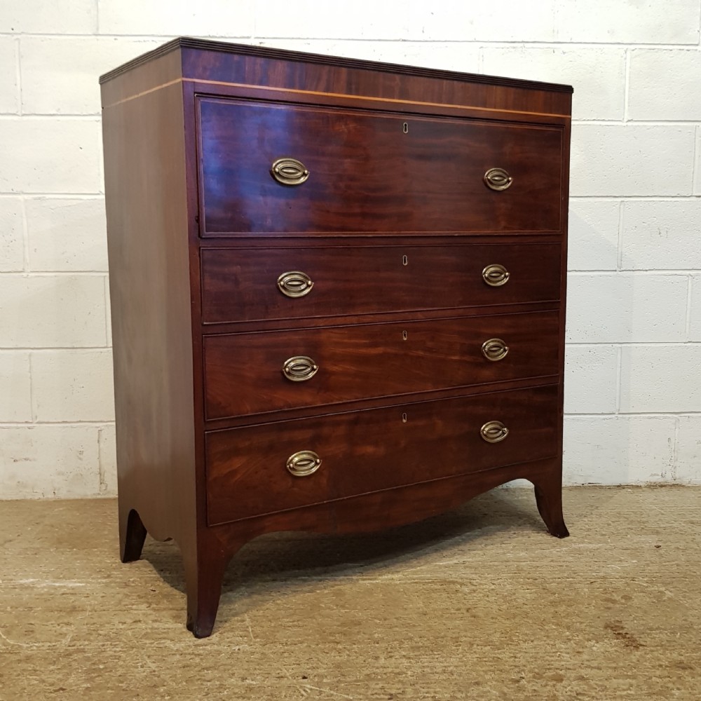 ANTIQUE REGENCY MAHOGANY SECRETAIRE CHEST OF DRAWERS C1820 View VII