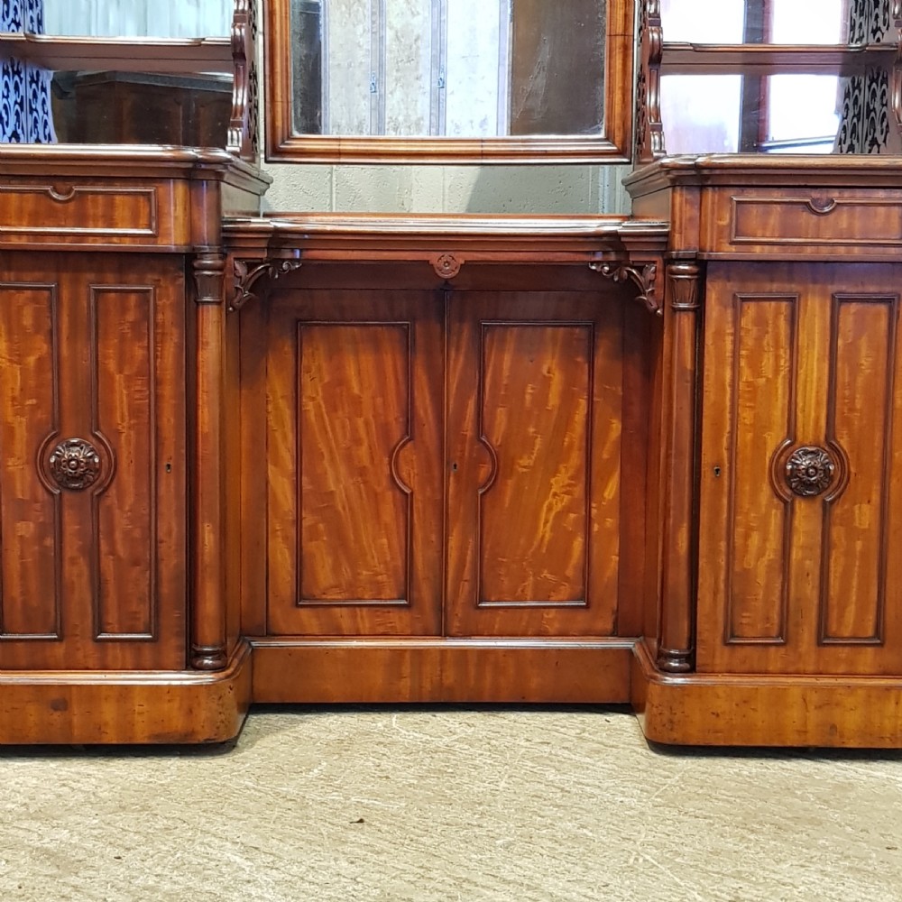 ANTIQUE VICTORIAN LARGE MAHOGANY DRESSING TABLE C1880 View IV