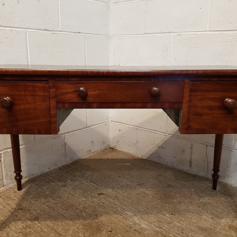 ANTIQUE EARLY VICTORIAN MAHOGANY WRITING TABLE C1840 View V