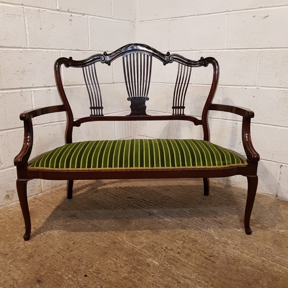 ANTIQUE EDWARDIAN MAHOGANY SALON SOFA C1900 View III