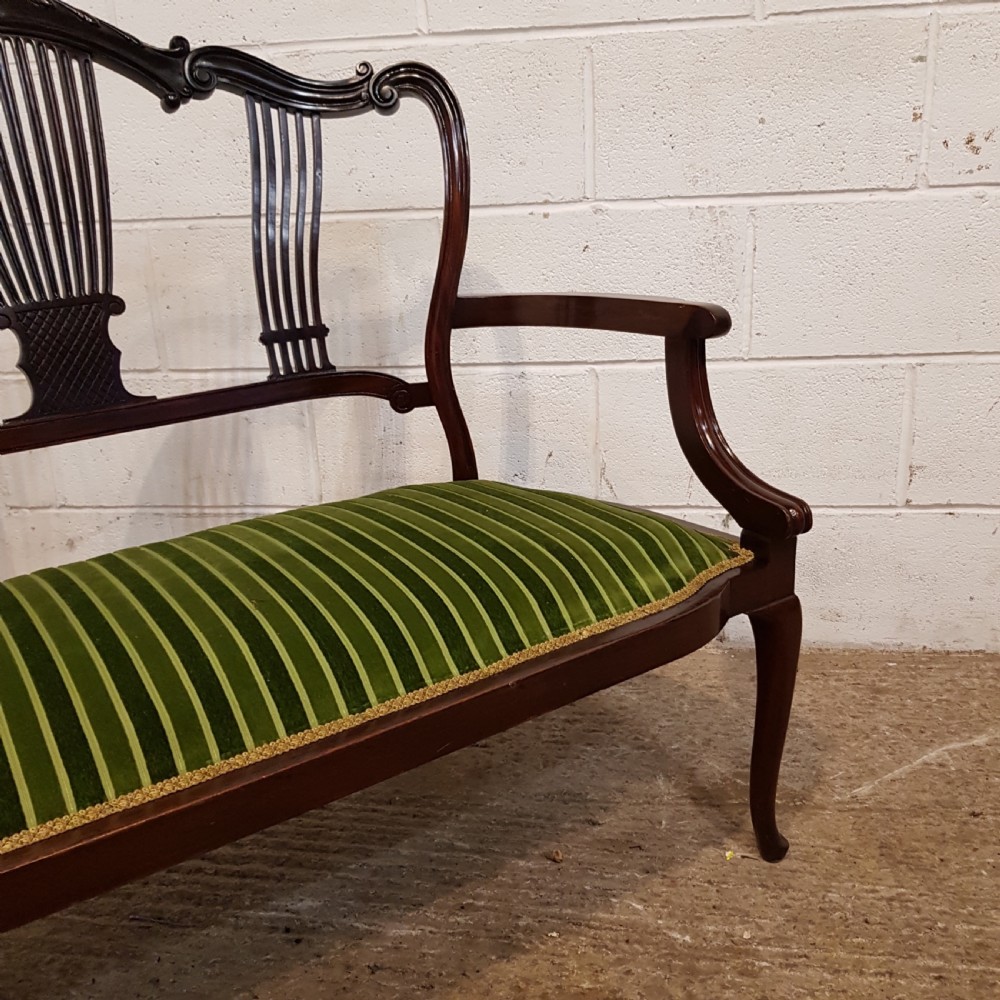 ANTIQUE EDWARDIAN MAHOGANY SALON SOFA C1900 View IV