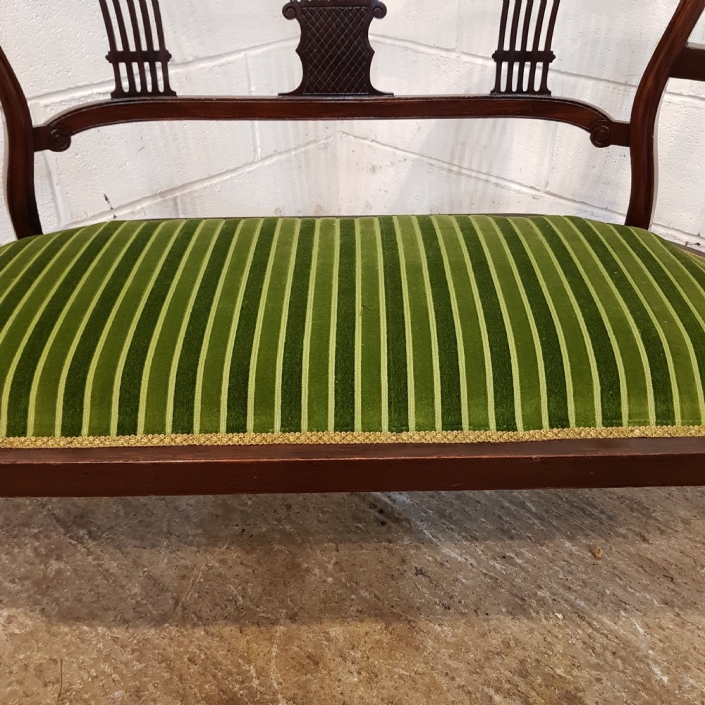 ANTIQUE EDWARDIAN MAHOGANY SALON SOFA C1900 View VI