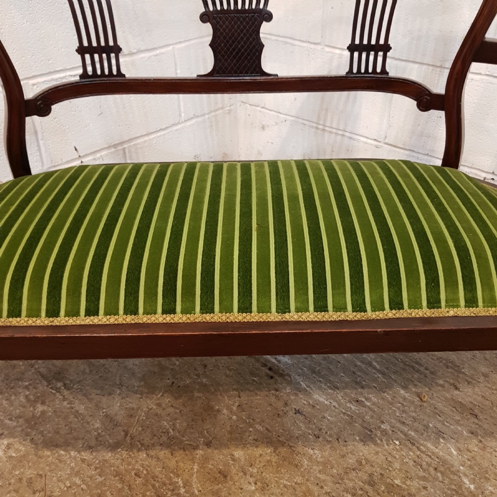 ANTIQUE EDWARDIAN MAHOGANY SALON SOFA C1900 View VII