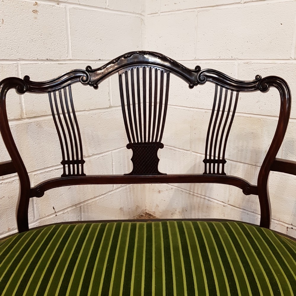 ANTIQUE EDWARDIAN MAHOGANY SALON SOFA C1900 View VIII