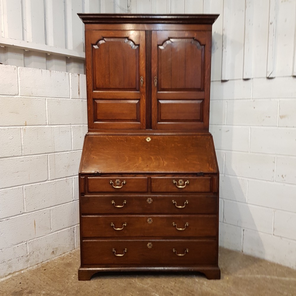 ANTIQUE 18TH CENTURY OAK BUREAU BOOKCASE C1780 View V