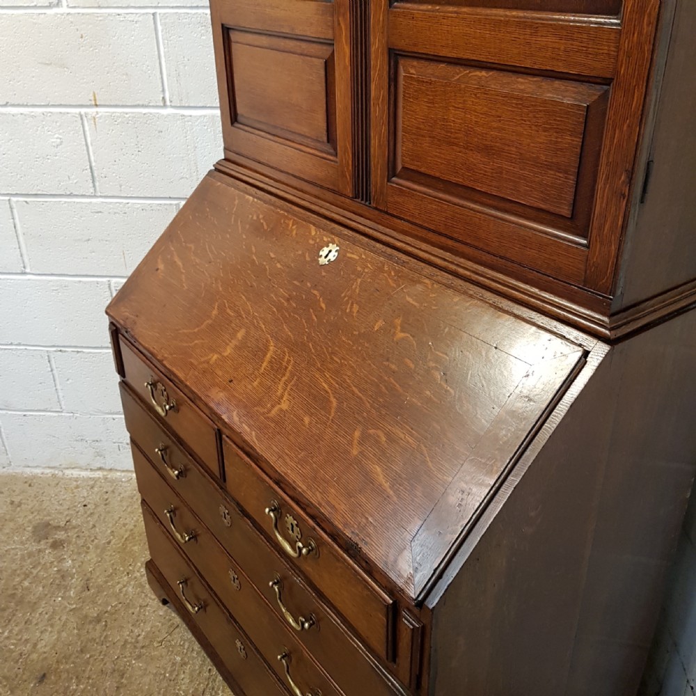 ANTIQUE 18TH CENTURY OAK BUREAU BOOKCASE C1780 View VI