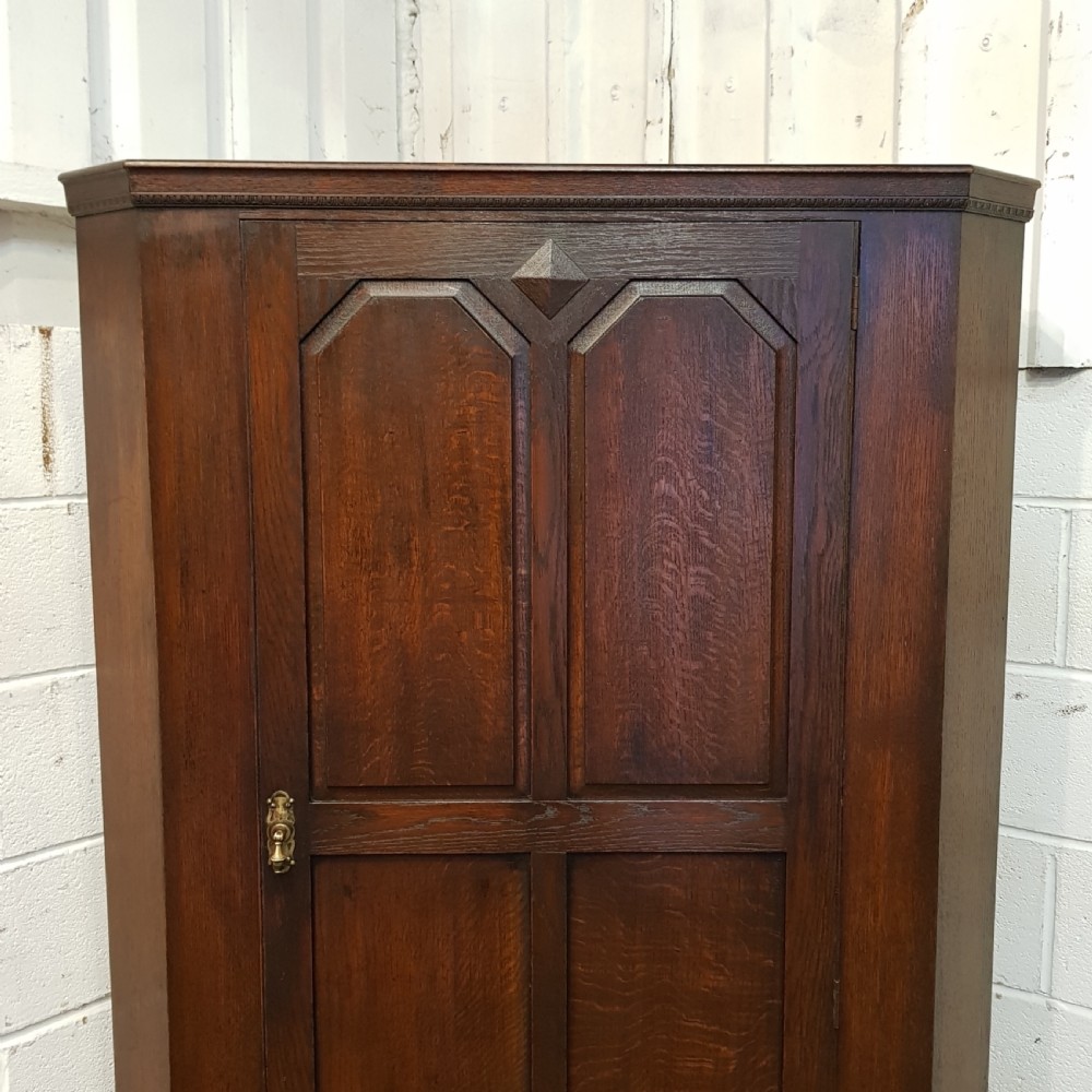 ANTIQUE OAK HALL WARDROBE C1920 View III