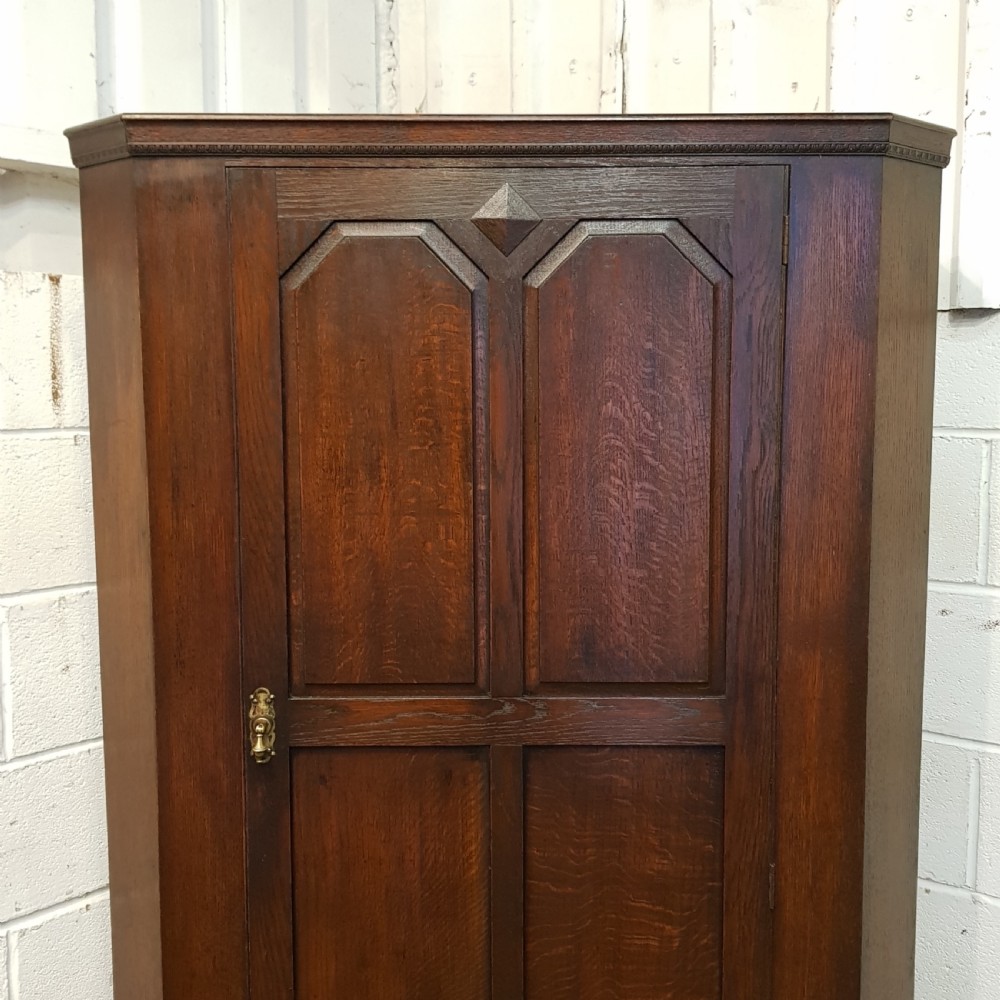 ANTIQUE OAK HALL WARDROBE C1920 View V