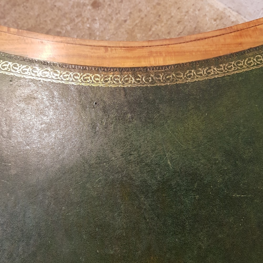 ANTIQUE LATE 19TH CENTURY SHERATON REVIVAL SATINWOOD DESK C1890 View X
