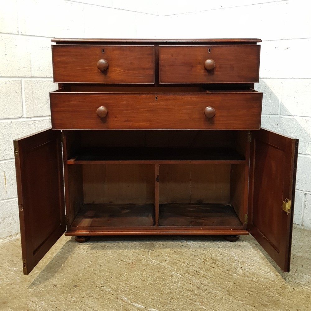 ANTIQUE VICTORIAN MAHOGANY TALLBOY C1880 View III