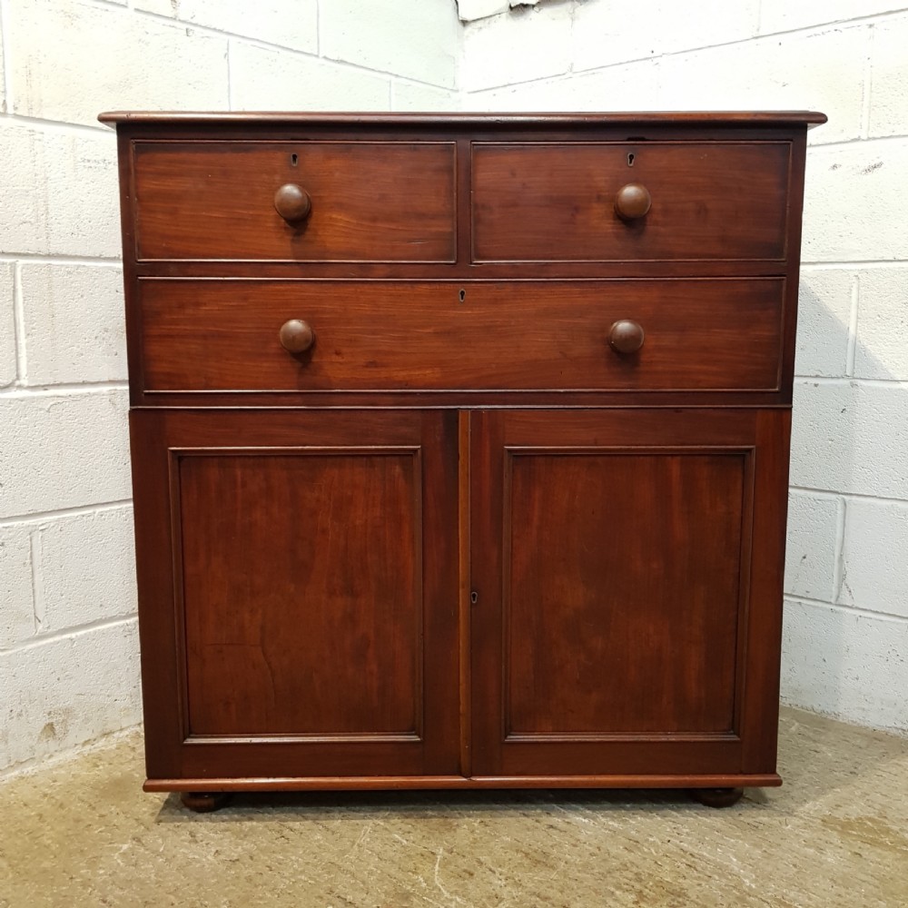 ANTIQUE VICTORIAN MAHOGANY TALLBOY C1880 View VI