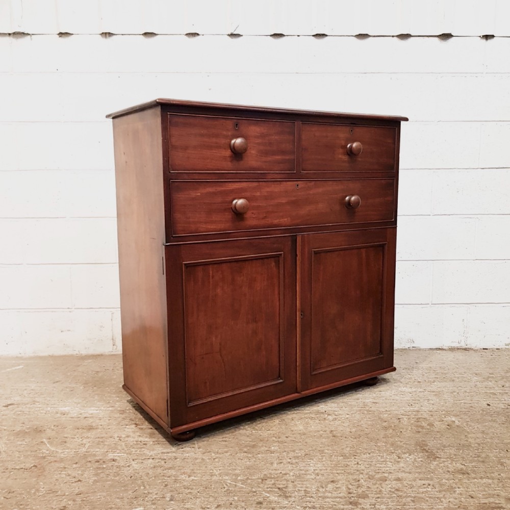 ANTIQUE VICTORIAN MAHOGANY TALLBOY C1880 View VII