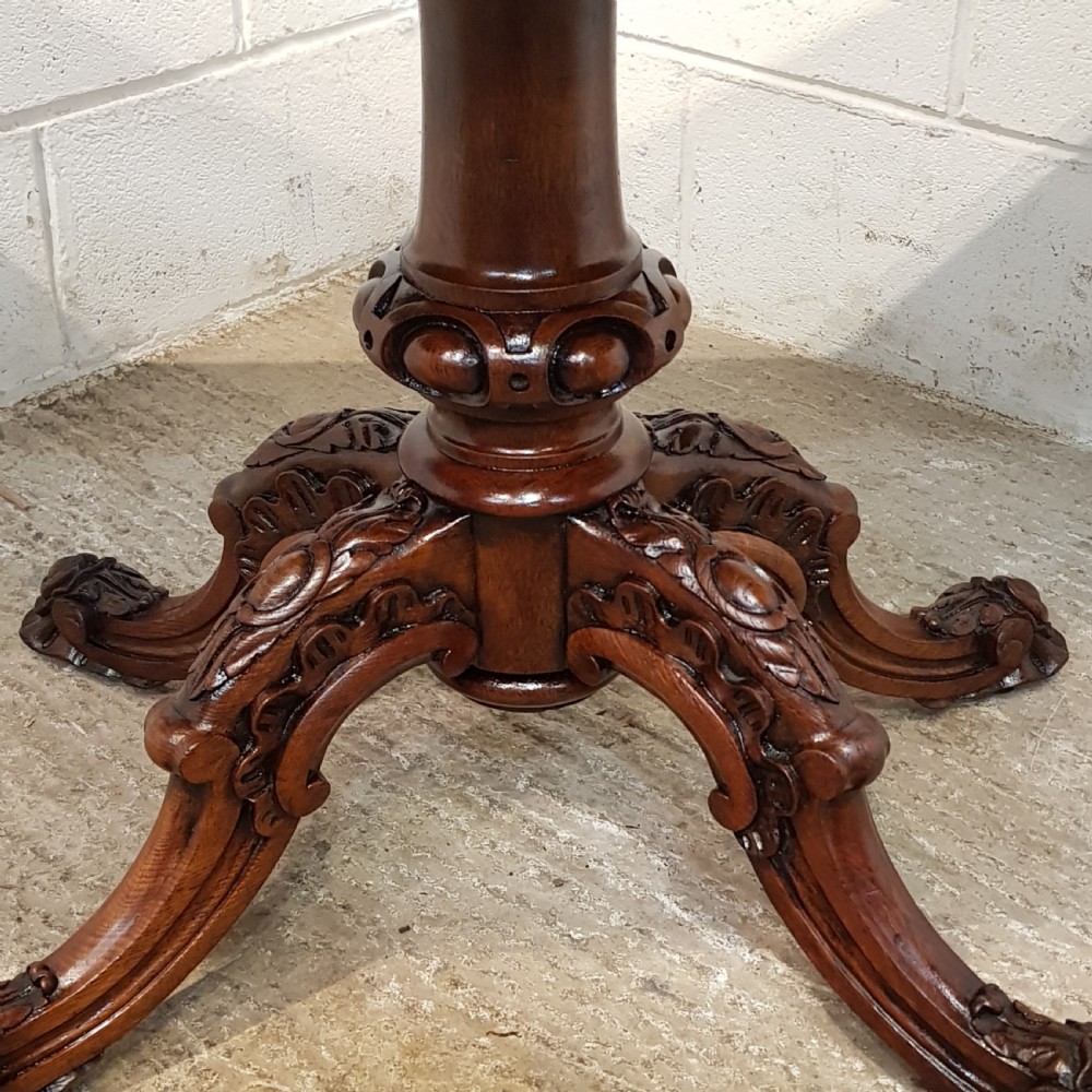 ANTIQUE VICTORIAN MAHOGANY SIDE SOFA TABLE C1870 View V
