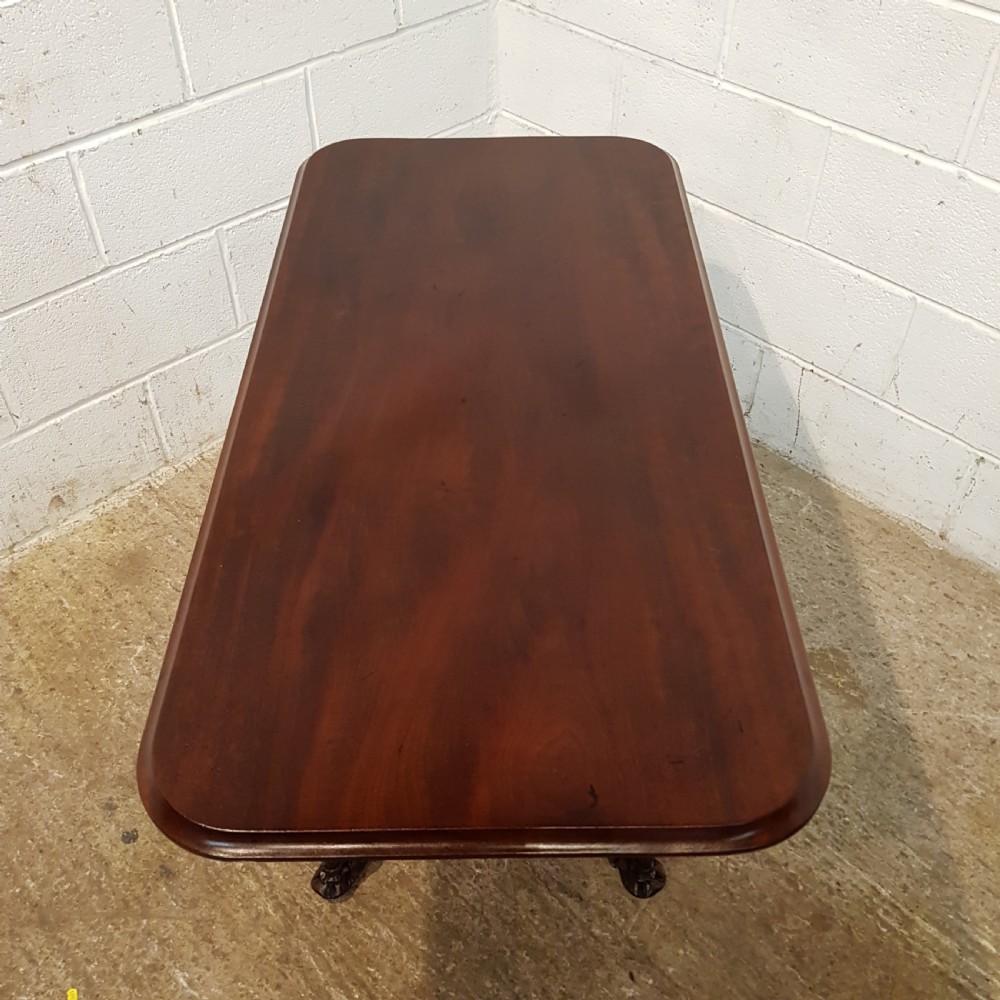 ANTIQUE VICTORIAN MAHOGANY SIDE SOFA TABLE C1870 View VI
