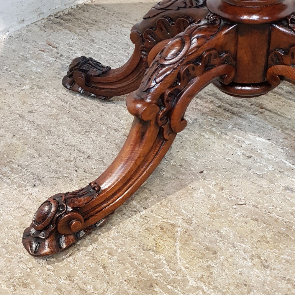 ANTIQUE VICTORIAN MAHOGANY SIDE SOFA TABLE C1870 View VII