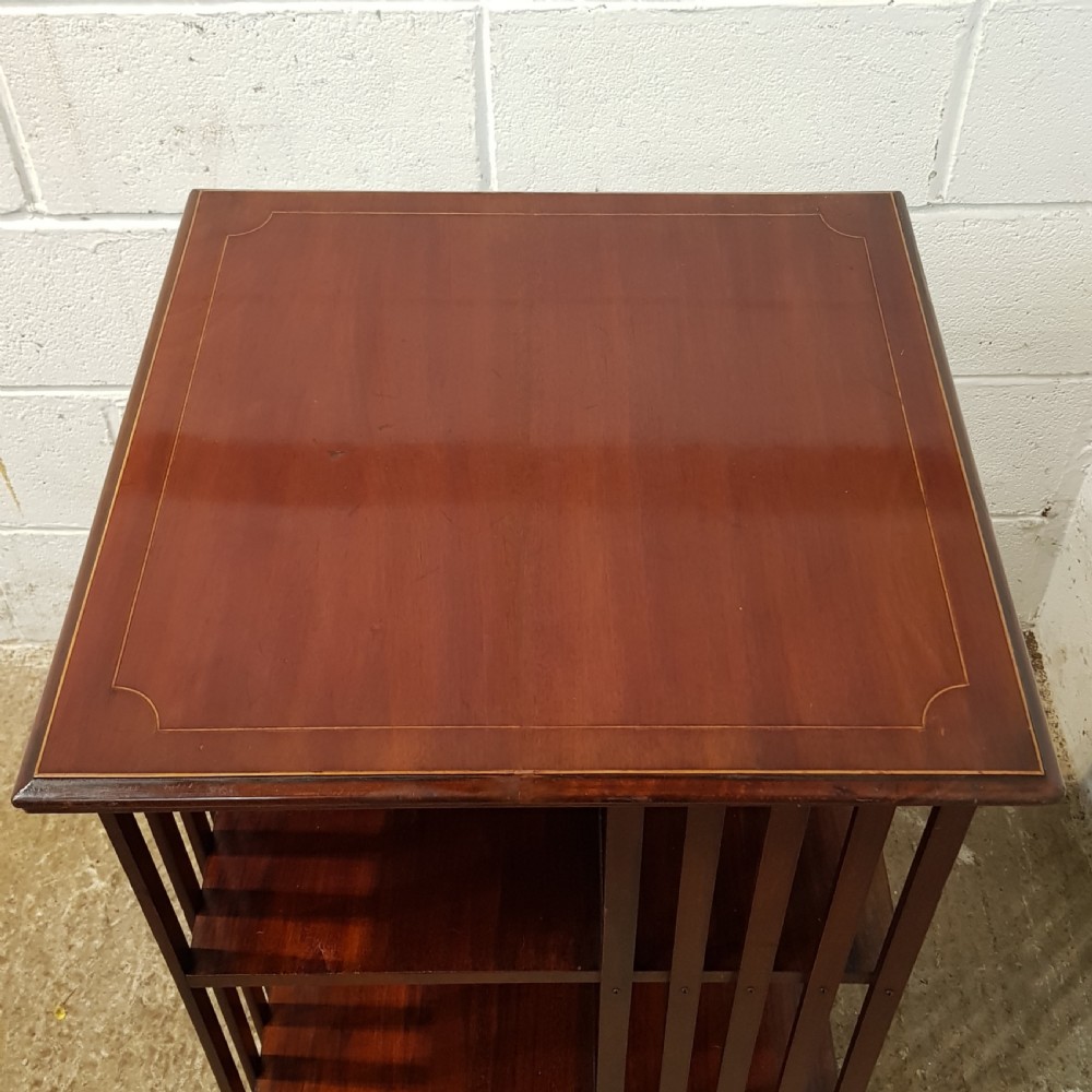 ANTIQUE EDWARDIAN MAHOGANY REVOLVING BOOKCASE C1900 View IV