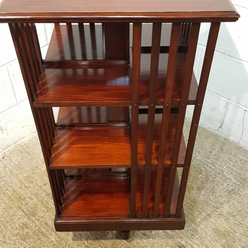 ANTIQUE EDWARDIAN MAHOGANY REVOLVING BOOKCASE C1900 View VI