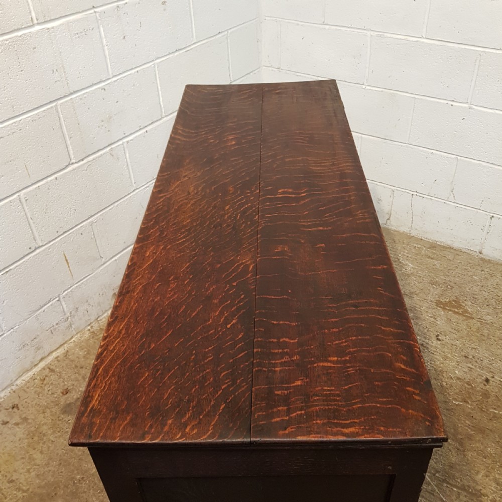 ANTIQUE LARGE MID 18TH CENTURY COUNTRY JOINED OAK MULE CHEST C1760 View VIII