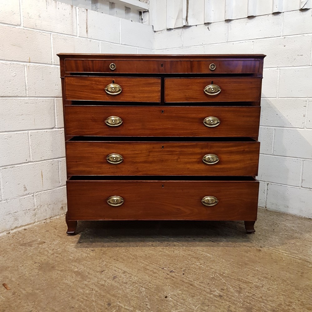 ANTIQUE GEORGIAN REGENCY MAHOGANY CHEST OF DRAWERS C1820 View IV