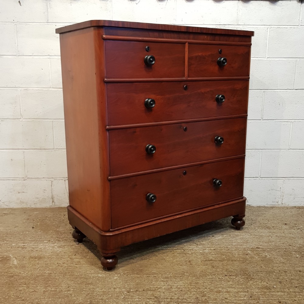 ANTIQUE VICTORIAN MAHOGANY CHEST OF DRAWERS C1880 View II