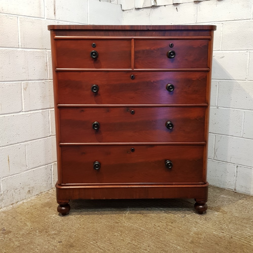 ANTIQUE VICTORIAN MAHOGANY CHEST OF DRAWERS C1880 View IV