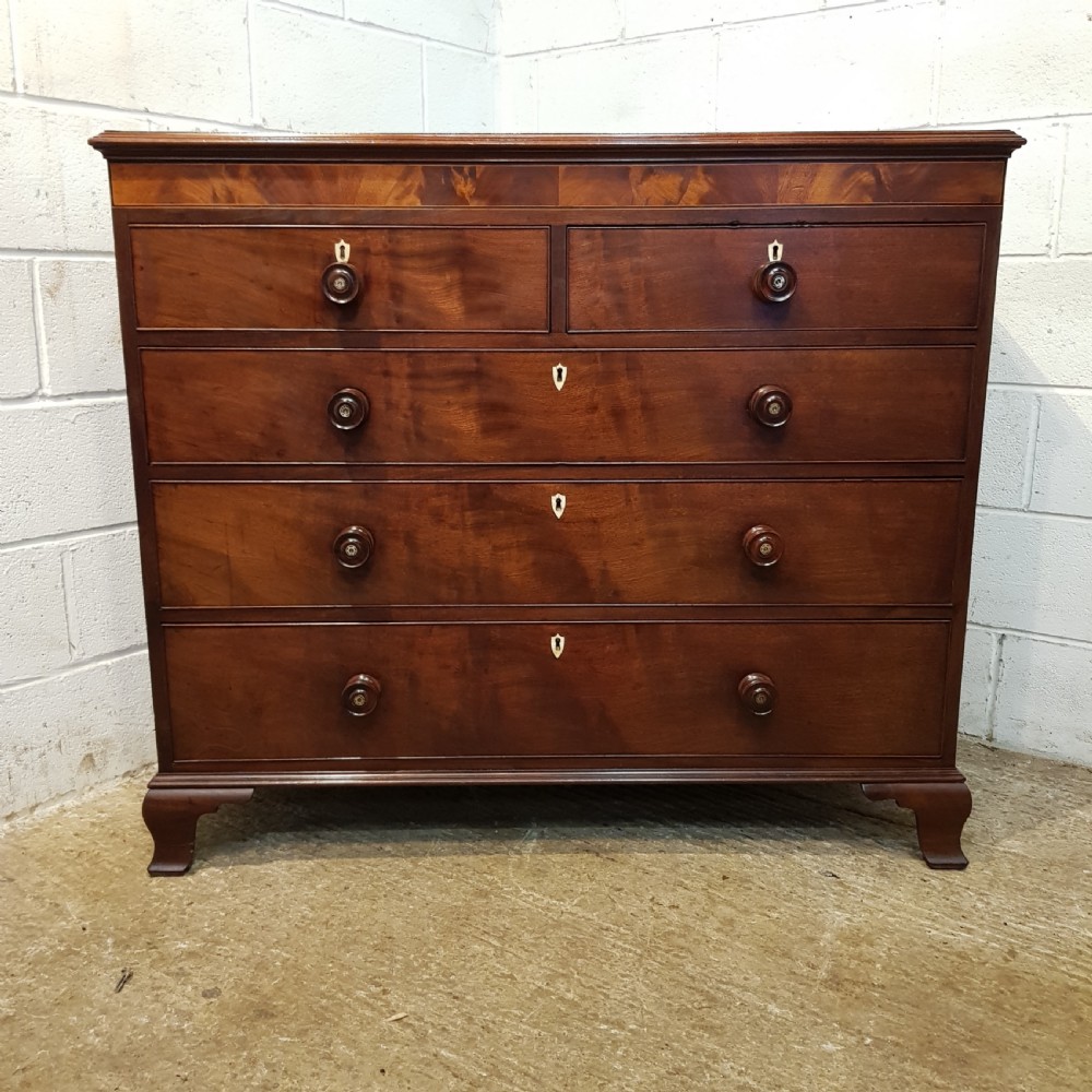 ANTIQUE REGENCY MAHOGANY CHEST OF DRAWERS C1820 View IV