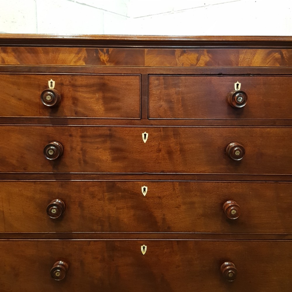 ANTIQUE REGENCY MAHOGANY CHEST OF DRAWERS C1820 View VI