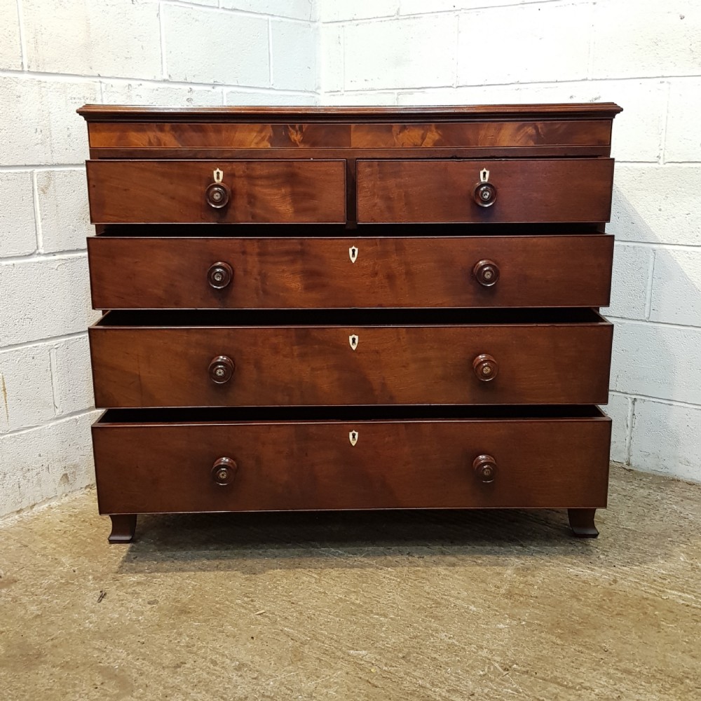 ANTIQUE REGENCY MAHOGANY CHEST OF DRAWERS C1820 View VII