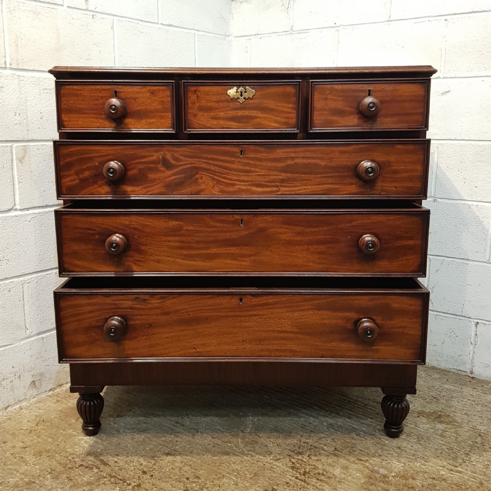 ANTIQUE GEORGIAN REGENCY MAHOGANY CHEST OF DRAWERS C1820 View II