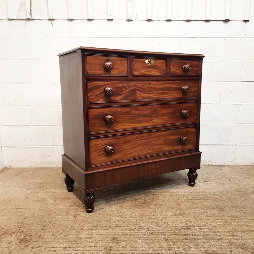 ANTIQUE GEORGIAN REGENCY MAHOGANY CHEST OF DRAWERS C1820 View IV