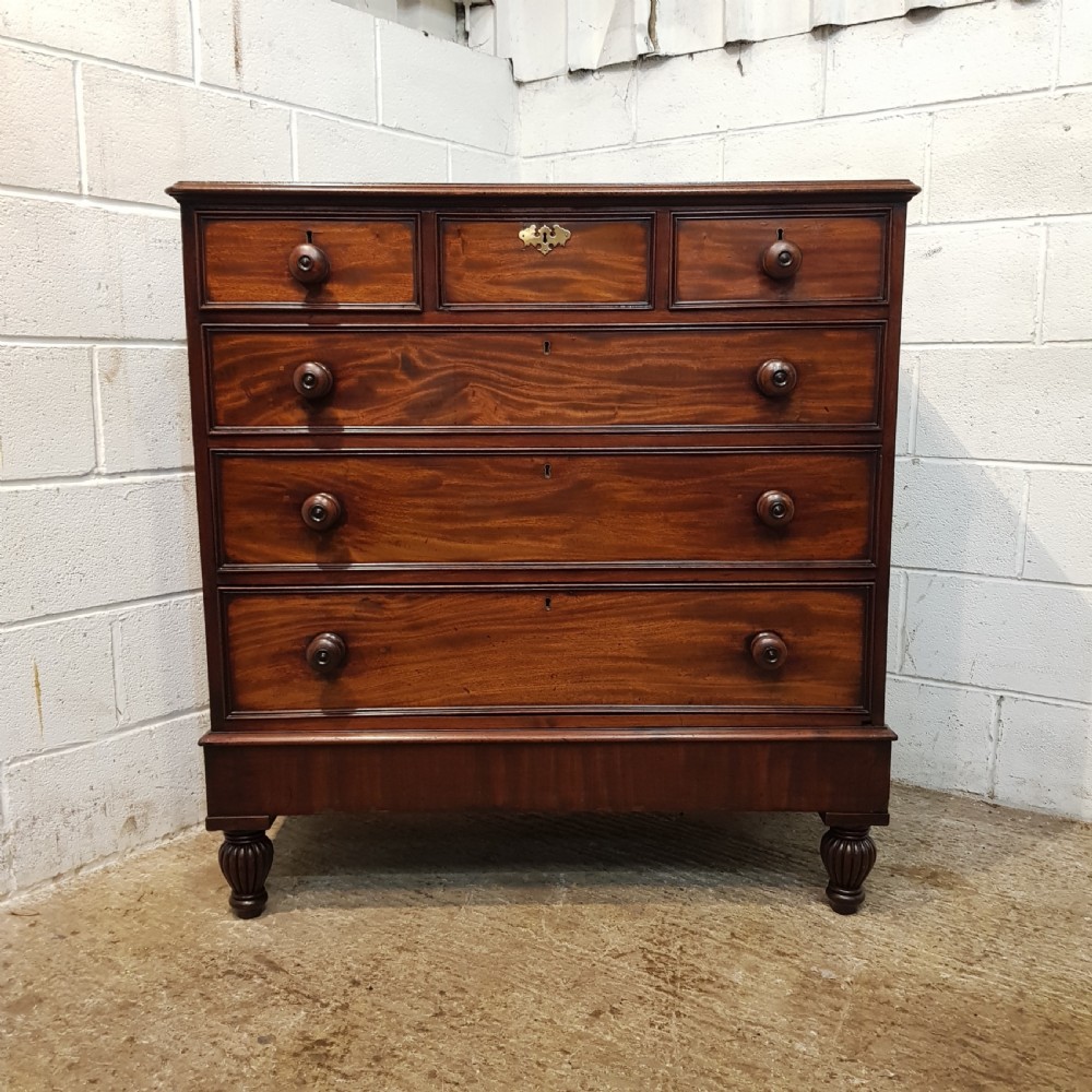 ANTIQUE GEORGIAN REGENCY MAHOGANY CHEST OF DRAWERS C1820 View VI