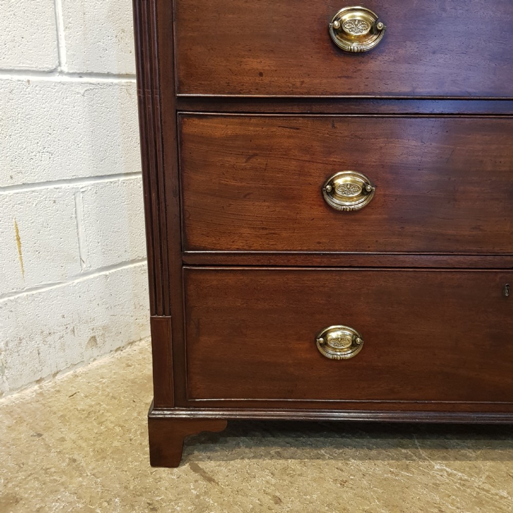 ANTIQUE LARGE 18TH CENTURY PERIOD MAHOGANY CHEST OF DRAWERS C1780 View II