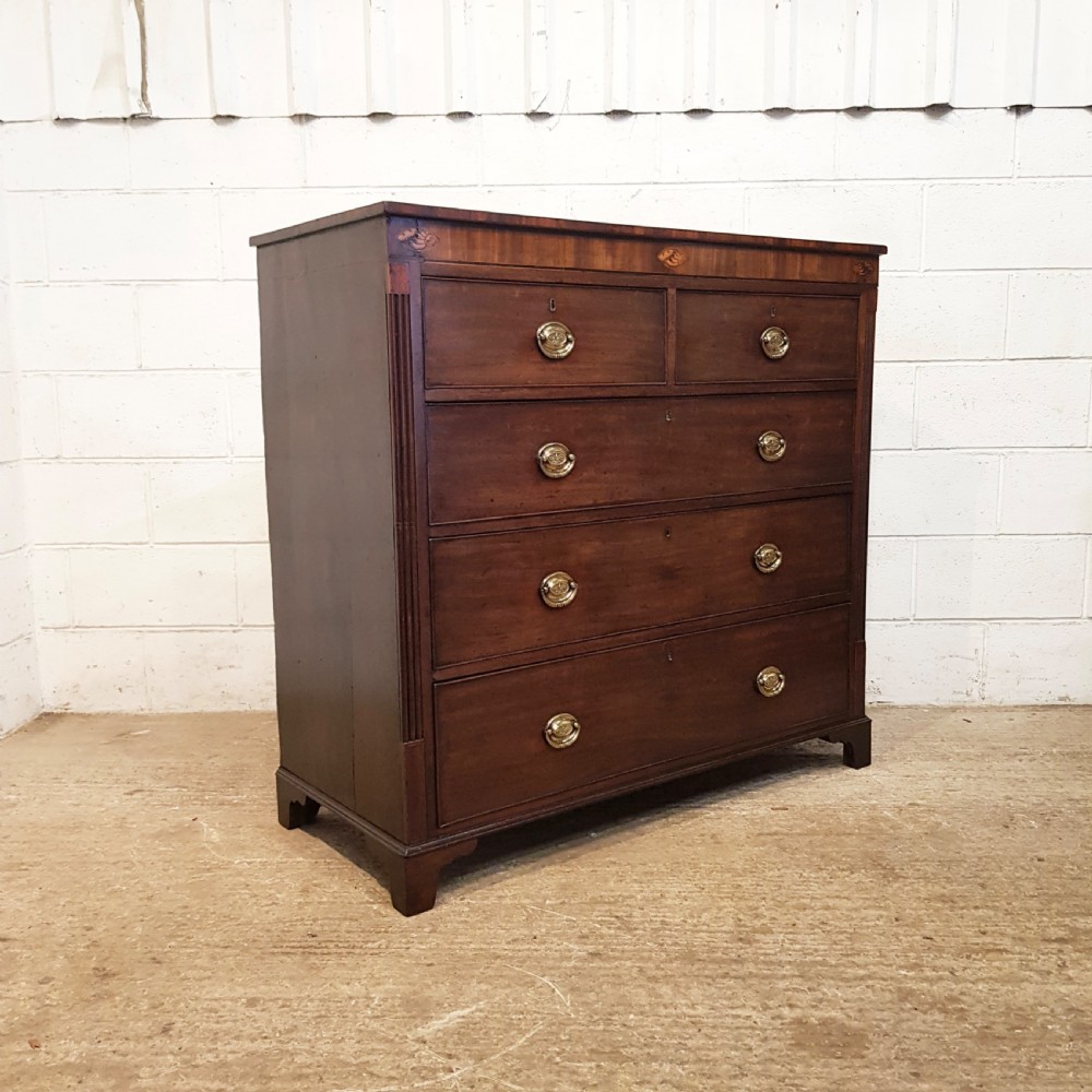 ANTIQUE LARGE 18TH CENTURY PERIOD MAHOGANY CHEST OF DRAWERS C1780 View IV