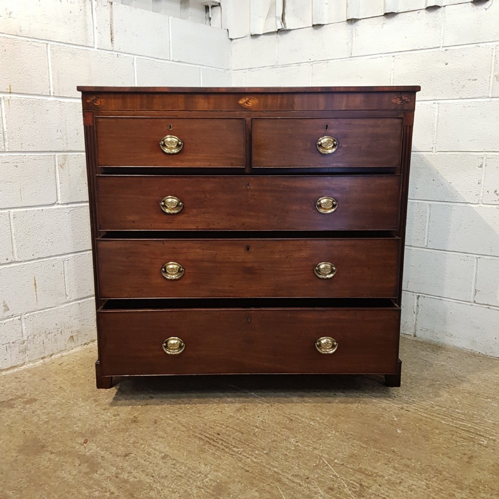 ANTIQUE LARGE 18TH CENTURY PERIOD MAHOGANY CHEST OF DRAWERS C1780 View V