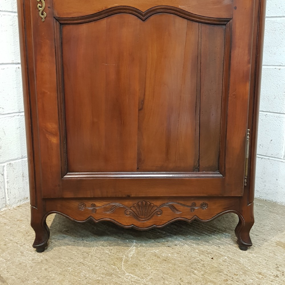 ANTIQUE FRENCH FRUITWOOD SINGLE ARMOIRE C1890 View III