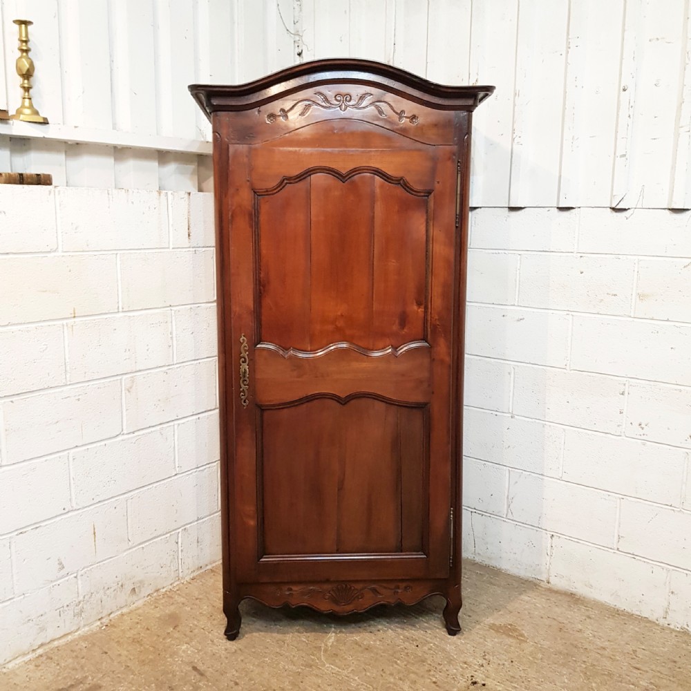 ANTIQUE FRENCH FRUITWOOD SINGLE ARMOIRE C1890 View IX