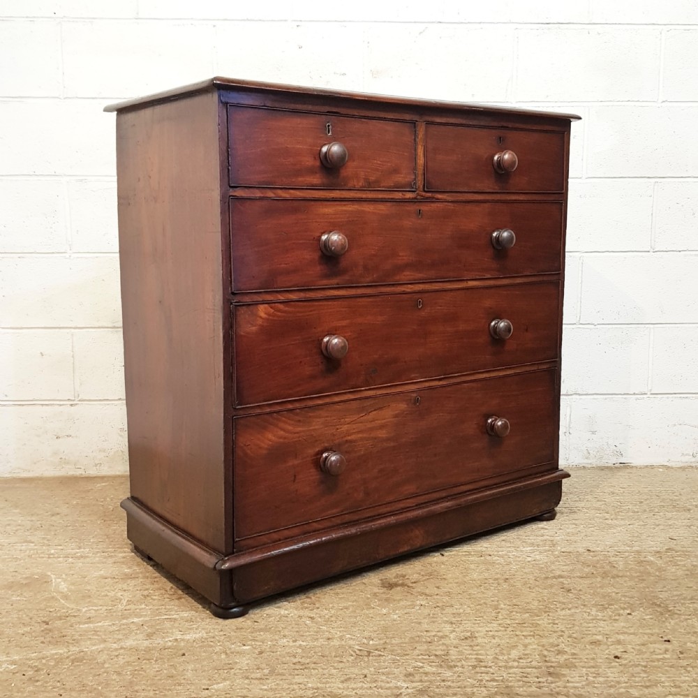 ANTIQUE VICTORIAN MAHOGANY CHEST OF DRAWERS C1880 View IV