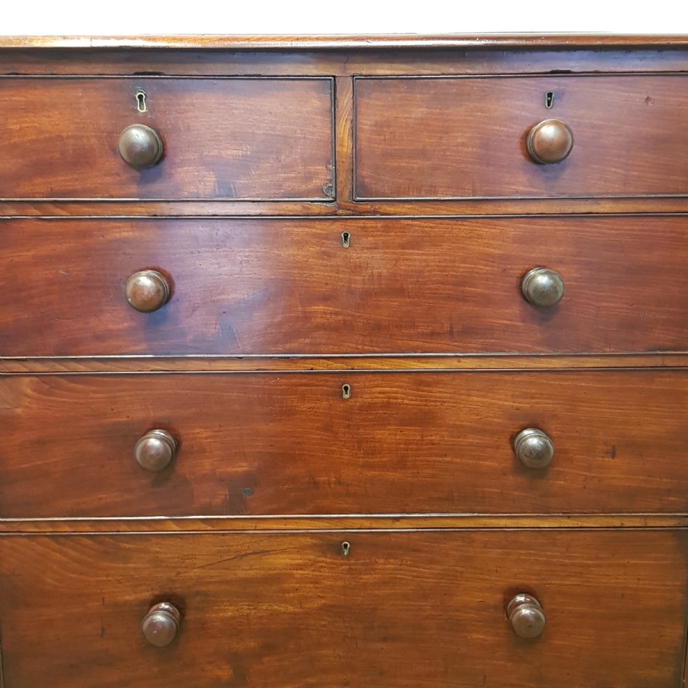 ANTIQUE VICTORIAN MAHOGANY CHEST OF DRAWERS C1880 View V