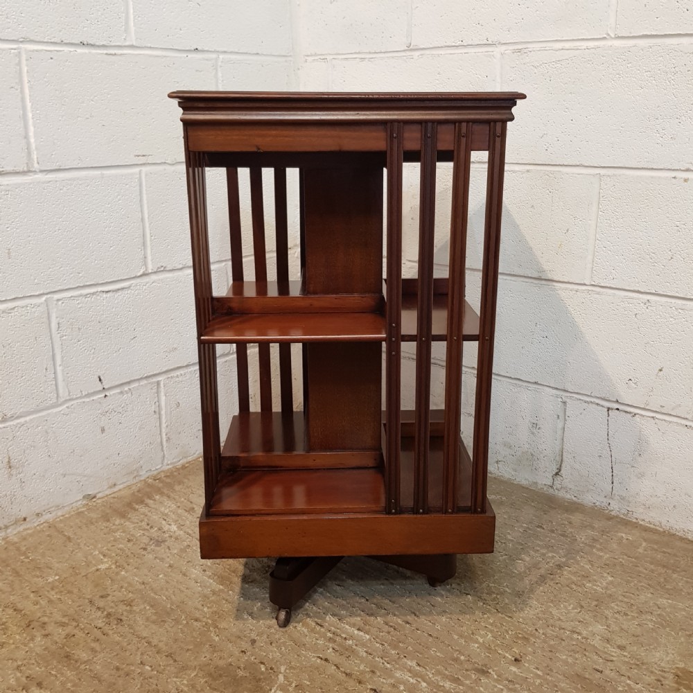 ANTIQUE EDWARDIAN MAHOGANY REVOLVING BOOKCASE C1900 View IV