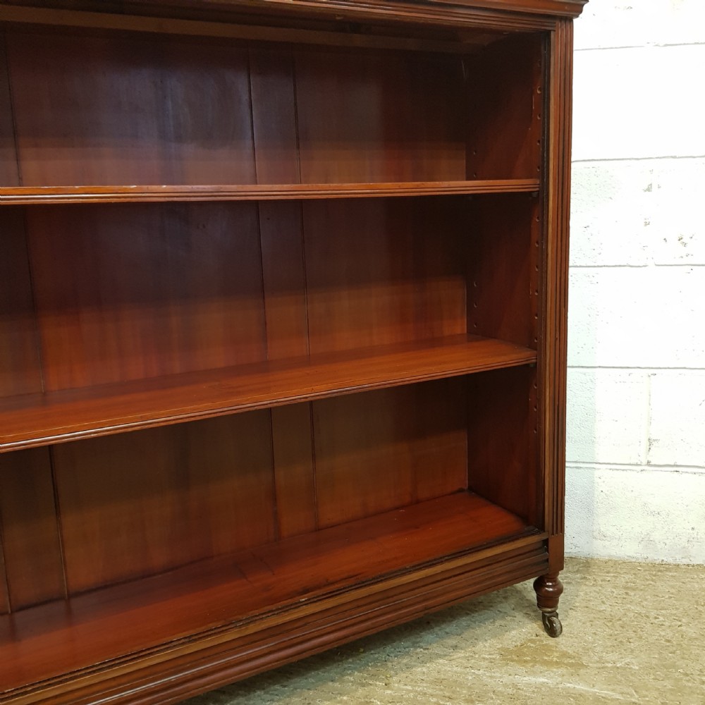 ANTIQUE EDWARDIAN MAHOGANY OPEN BOOKCASE C1900 View II