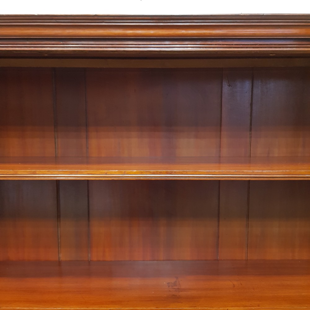 ANTIQUE EDWARDIAN MAHOGANY OPEN BOOKCASE C1900 View IV