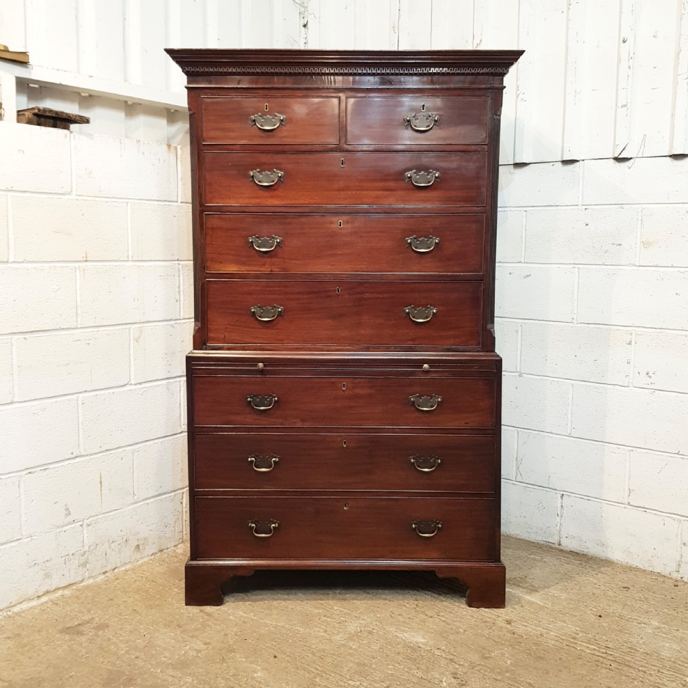 ANTIQUE 18TH CENTURY MAHOGANY CHEST ON CHEST C1780 View III