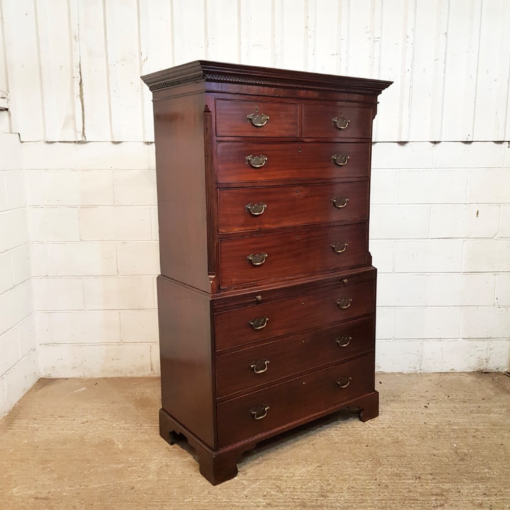 ANTIQUE 18TH CENTURY MAHOGANY CHEST ON CHEST C1780 View IV