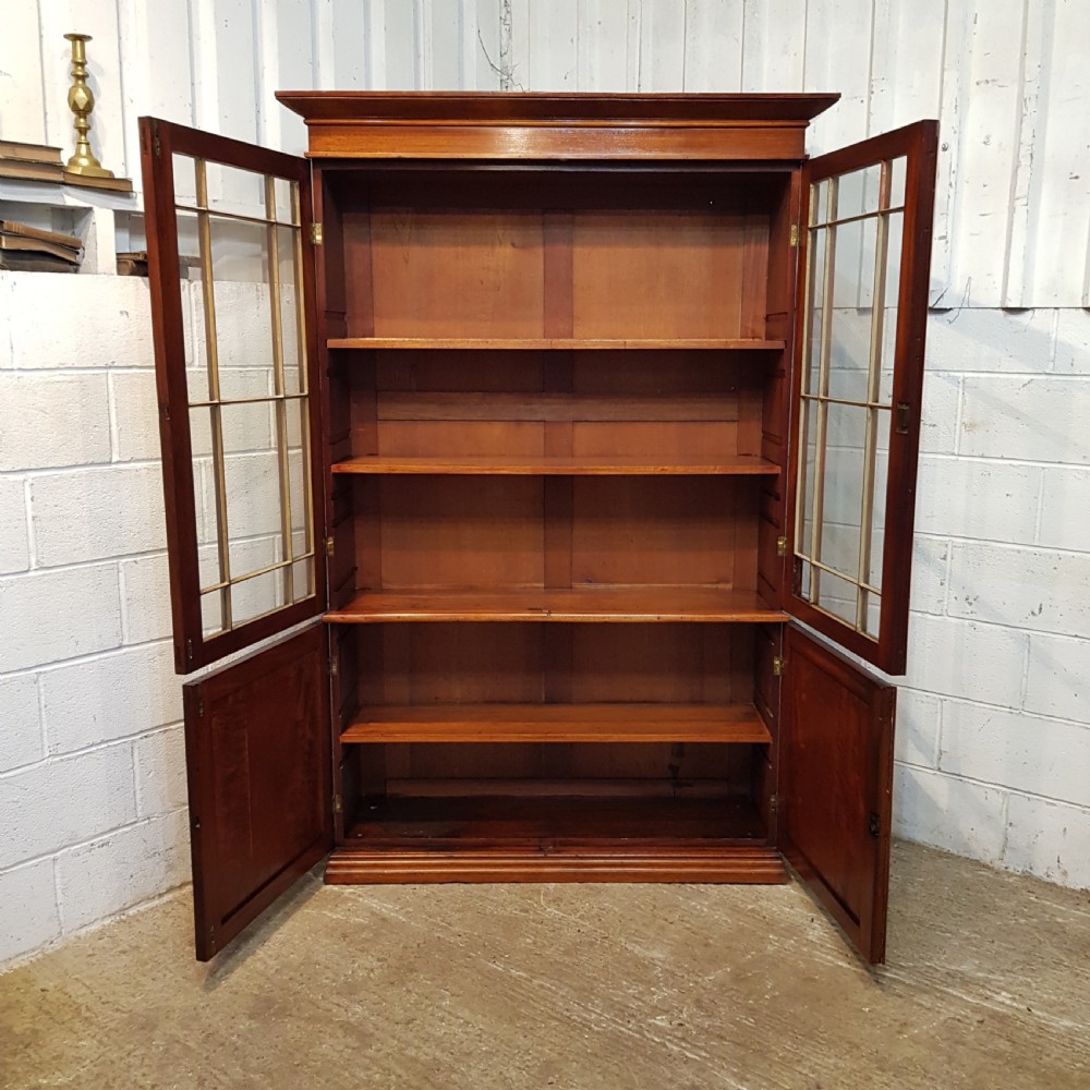 ANTIQUE WILLIAM 1V MAHOGANY HLAZED BOOKCASE C1830 View II